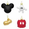 Disney Ornament Set - Mickey Mouse Icon Body Parts - Set Of 4 -Christmas Items shop sc132512