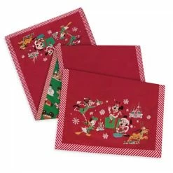 Disney Table Runner - Holiday Mickey And Friends - Reversible