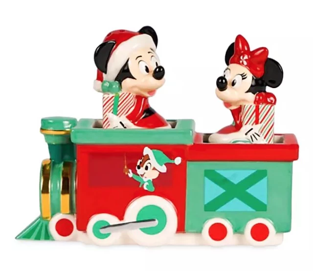 Disney Salt & Pepper Set - Mickey & Minnie Holiday Train 3 Disney Salt & Pepper Set - Mickey & Minnie Holiday Train