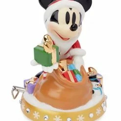 Disney Musical Figurine - Santa Mickey Mouse With Gifts