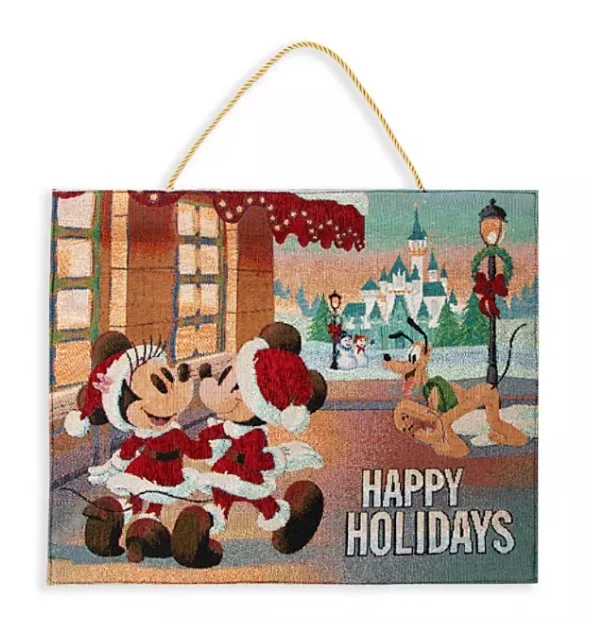 Disney Holiday Door Hanger - Mickey And Friends Light-Up Tapestry 3 Disney Holiday Door Hanger - Mickey And Friends Light-Up Tapestry