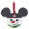 Disney Disc Ornament - Mickey Icon Snowman - Ceramic 2 Disney Disc Ornament - Mickey Icon Snowman - Ceramic -Christmas Items shop sc132689