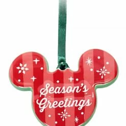 Disney Disc Ornament - Mickey Icon - Season's Greeting