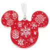 Disney Disc Ornament - Mickey Icon Snowflake - Ceramic -Christmas Items shop sc132693