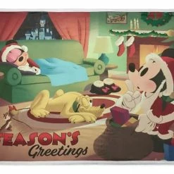 Disney Throw Blanket - Mickey And Friends Holiday - Season's Greetings