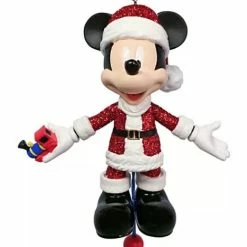 Disney Figurine Ornament - Santa Mickey Mouse Articulated