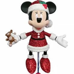 Disney Figurine Ornament - Santa Minnie Mouse Articulated