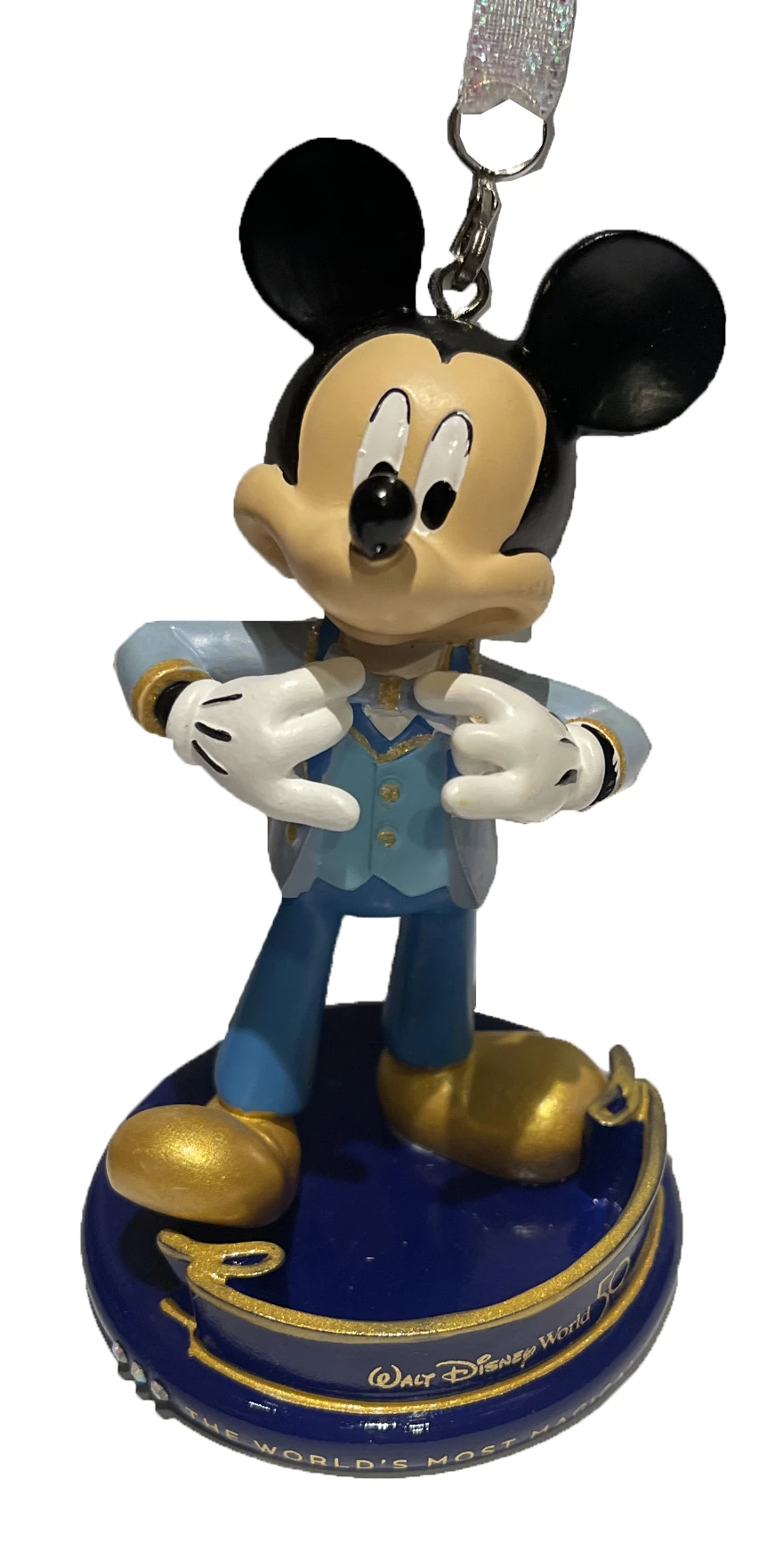 Disney Figurine Ornament - 50th Anniversary - Mickey Mouse 3 Disney Figurine Ornament - 50th Anniversary - Mickey Mouse
