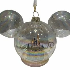 Disney Mickey Ears Icon Ornament - 50th Anniversary - Castle