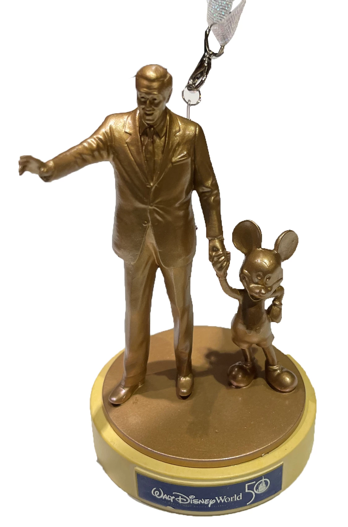 Disney Figurine Ornament - 50th Anniversary - Mickey & Walt 3 Disney Figurine Ornament - 50th Anniversary - Mickey & Walt