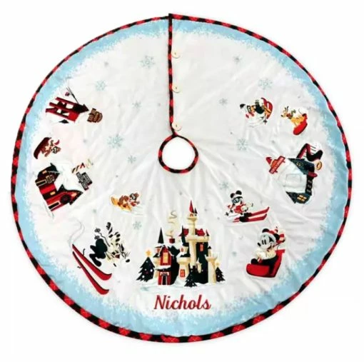Disney Christmas Tree Skirt - Walt's Holiday Lodge - Mickey & Friends