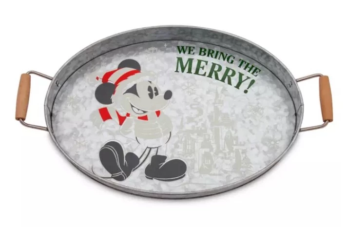 Disney Holiday Serving Tray - Walt's Holiday Lodge - Santa Mickey 3 Disney Holiday Serving Tray - Walt's Holiday Lodge - Santa Mickey