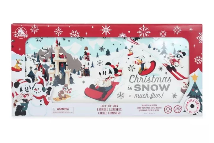 Disney Light-Up Sign - Holiday Mickey & Friends - Snow Much Fun 3 Disney Light-Up Sign - Holiday Mickey & Friends - Snow Much Fun