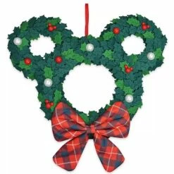 Disney Door Hanger - Holiday Mickey Mouse Wreath