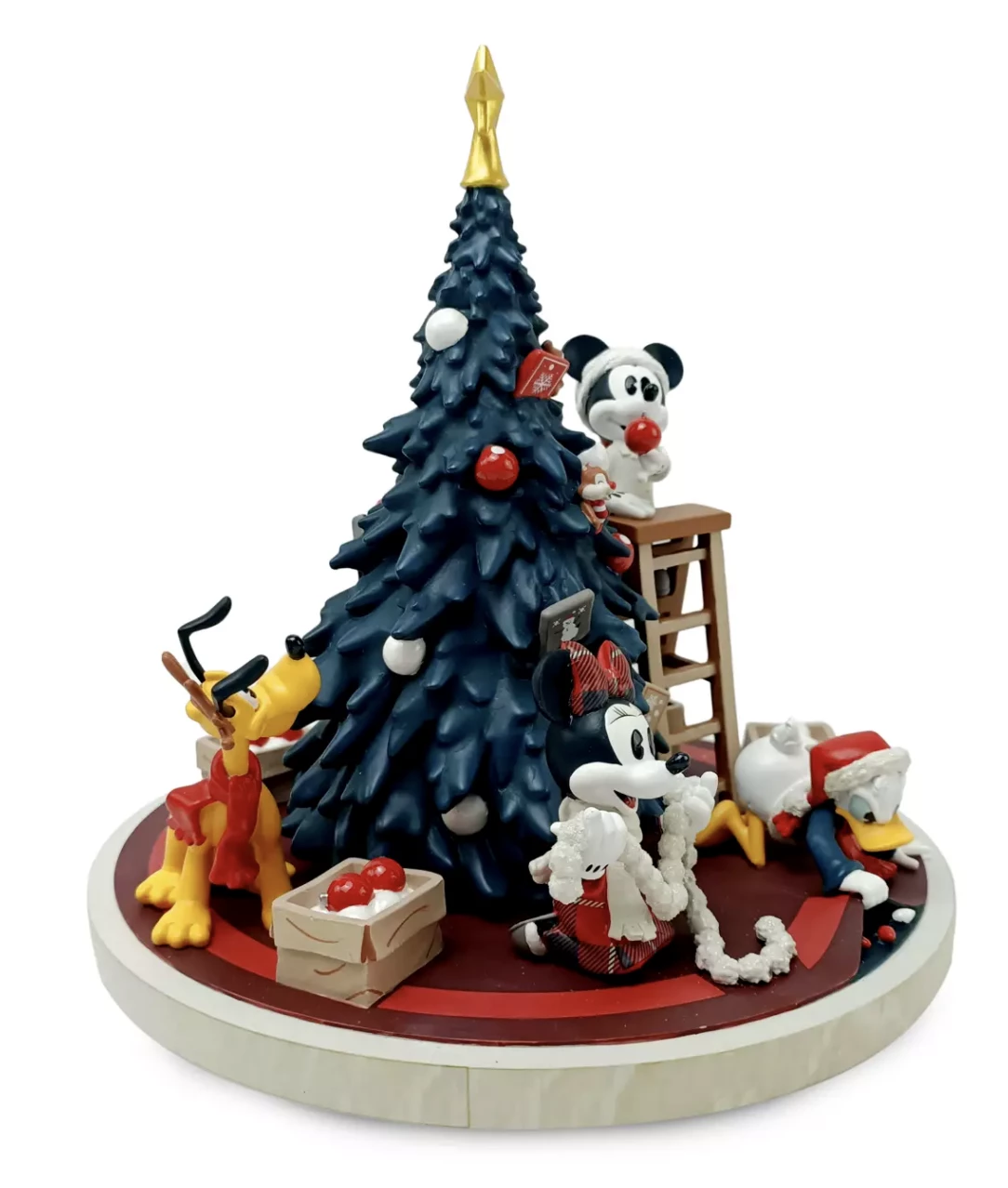 Disney Musical Figurine - Mickey & Friends Decorate Christmas Tree 3 Disney Musical Figurine - Mickey & Friends Decorate Christmas Tree