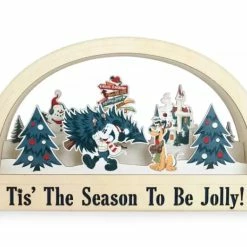 Disney Light-Up Figurine - Holiday Mickey & Friends - Wood