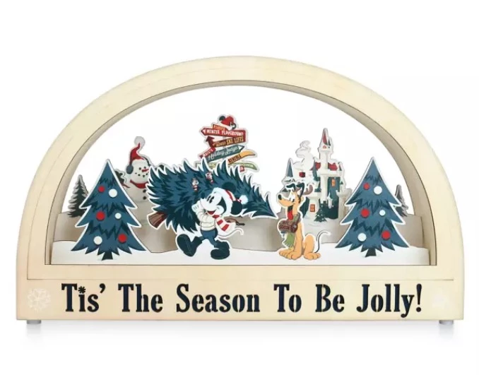 Disney Light-Up Figurine - Holiday Mickey & Friends - Wood 3 Disney Light-Up Figurine - Holiday Mickey & Friends - Wood