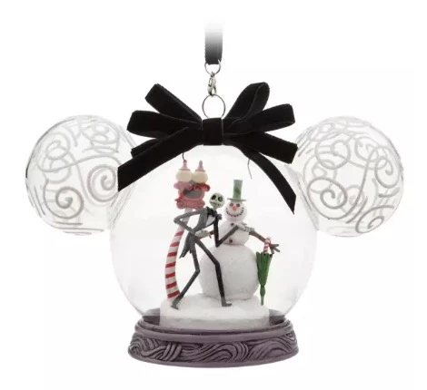 Disney Mickey Ears Icon Ornament - Jack Skellington And Snowman 3 Disney Mickey Ears Icon Ornament - Jack Skellington And Snowman