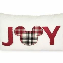Disney Holiday Pillow - Mickey Mouse Icon - Joy