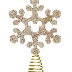 Disney Tree Topper - Mickey Mouse Snowflake - Gold