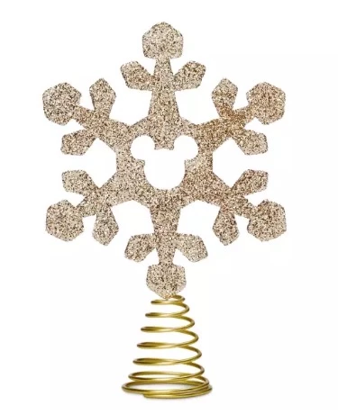 Disney Tree Topper - Mickey Mouse Snowflake - Gold 3 Disney Tree Topper - Mickey Mouse Snowflake - Gold