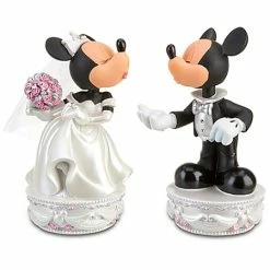 Disney Bobblehead Figure - Wedding Minnie And Mickey Mouse Set -- 2-Pc.